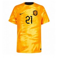 Niederlande Frenkie de Jong #21 Heimtrikot WM 2022 Kurzarm